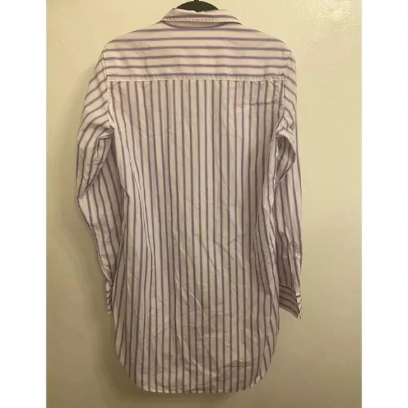 Frank & Eileen Grayson Button Down Shirt Cotton Blue and Pink Stripe Size Small - Picture 5 of 8